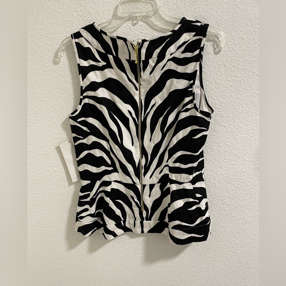 Kate Spade Zebra Print Sleeveless Top - Picture 2 of 5